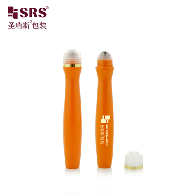 SRS8447-15ML Injection Blowing Customize Color Glossy Plastic PETG Bottle With Steel Ball For Hair Essence Serum