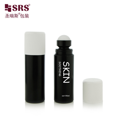 RPPD1-90ML Black Matte PP Plastic Bottle With Child Resistant Cap Double Wall No Leakage For Antiperspirant Gel