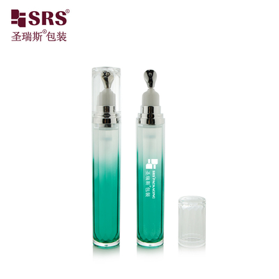 LR001-15ML High End Luxury Skincare Eye Gel Applicator Metal Zinc Head Acrylic Lotion Bottle Container Tube