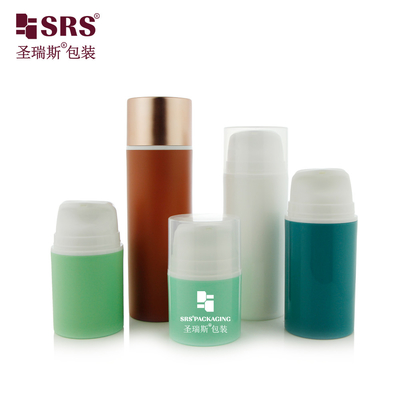 PA609 Snap On Type Pump PP PCR Recycled Material Airless Lotion Bottle Packaging Customization For Skincare Serum Cleanser