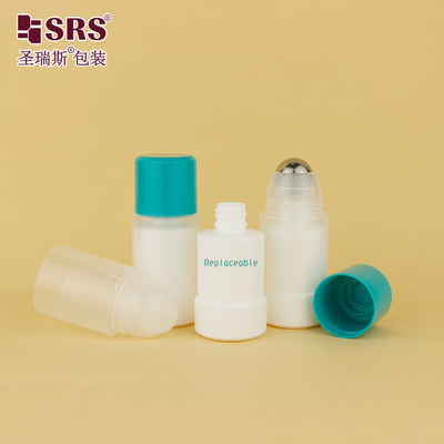 RPPE Clear Glossy Surface MONO PP Material Plastic Roller Ball Bottle For Antiperspirant Deodorant Gel