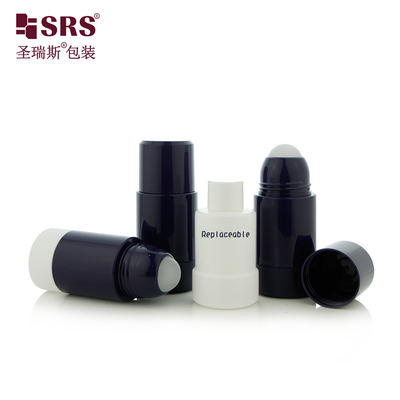 RPPE 50ml 75ml Plastic Roller Ball Bottle Replaceable Design Deodorant Gel Body Serum Applicator Bottles