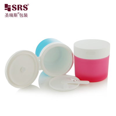 SRS1 120g 150g Spoon Magnet Double Wall PP PCR Recycled Plastic Facial Mask Gel Jar Container