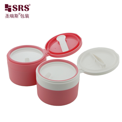 SRS1 120g 150g Double Wall Luxury Wholesale Plastic Jar With Spoon Magnet Packaging Container Customization