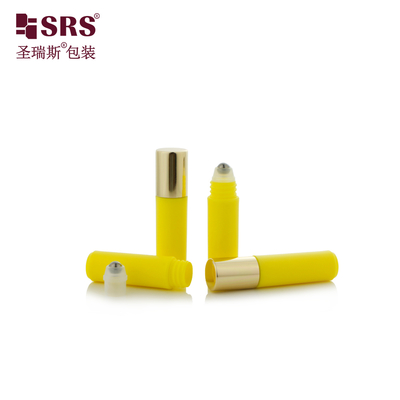 RPA-2ml Injection Custom Yellow Matte Finished Plastic PP PCR Recycled Perfume Sample Roll On Bottle