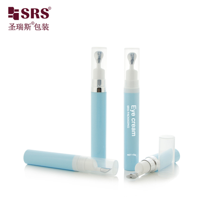 A0035 Sleek Custom Color Airless Pump Vessel (7.5ml/10ml/15ml) with Zinc Alloy Press Actuator