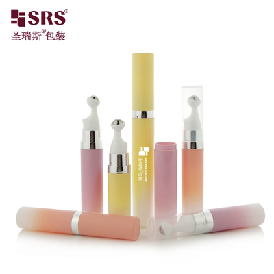 A0035 7.5ml 10ml 15ml Empty Snap On Design Airless Roll On Bottle For Eye Serum Gel Skincare Applicator
