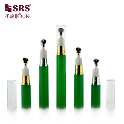 A0031B 5ml 10ml 12ml 15ml Empty Airless Pumpp Bottle With Metal Zinc Head Applicator Customization Eye Gel Packaging
