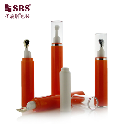 AY007 10ML 15ML  Airless AS Plastic Roller Ball Metal Applicator Bottle Packaging Custom Color