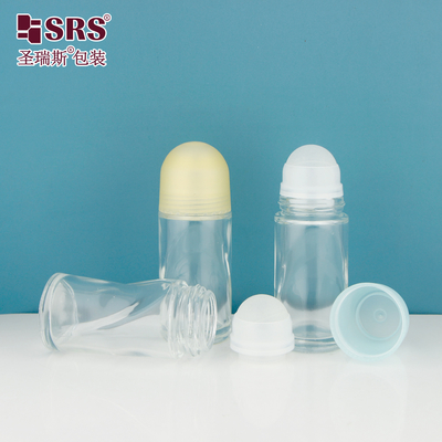 BLPG-B 50ml New Arrival Empty Unique Design Glass Roll On Deodorant Bottle Customization Container