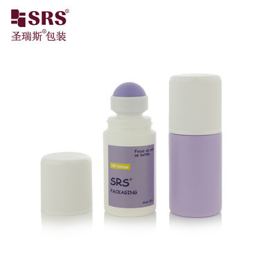 RPPC1-60ML CRC Child Resistant Cap Injection Ribbed Flat Round Shape 2oz PP Roller Ball Bottle For Anti-Itch Liquid