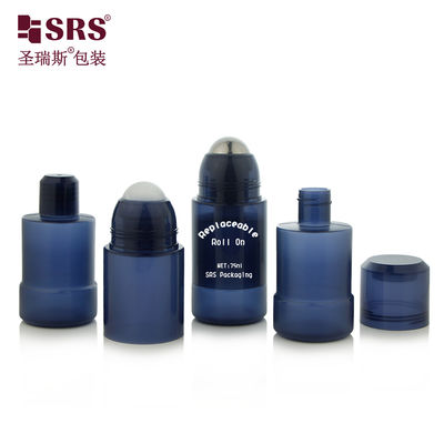 RPPE 50ml 75ml Replaceable PP PCR Double Wall Recycled Roller Ball Bottles For Fragrance Gel Lotion