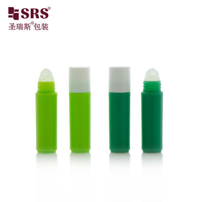 SRS packaging wholesale 2ml screw cap plastic roll on bottle with metal ball for sample