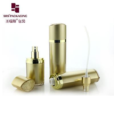 L104 SRS empty luxury cosmetic bottle 30ml 60ml 120ml plastic eye shape black acrylic container