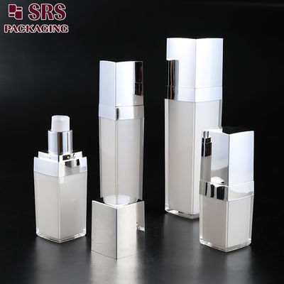 L050 SRS China manufacturer Luxury Acrylic empty Square Cream Spray Pump Bottle For face Cream