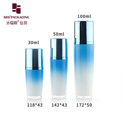 SRS Wholesale used for serum empty cosmetic acrylic colorful transparent cap lotion bottle