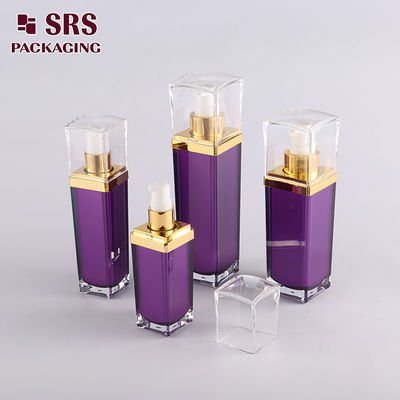 L052 SRS Manufacturer wholesale acrylic square shape empty pump container with transparent lid