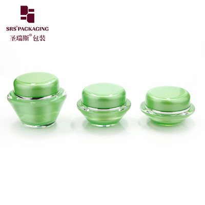 J070 green painting color empty jar for snail cream