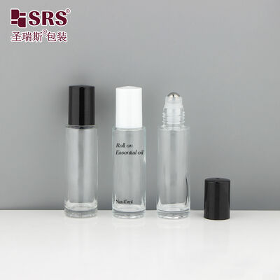 BLPM-15ML SRS Thick Wall Luxury Transparent Amber Color Glass Roll On Bottle For Perfume Essential Oil