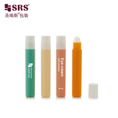 RPP 8ml Injection Opaque Color Plastic PP PCR Recycled Material Round Roller Ball Bottle For Acne Treatment Gel