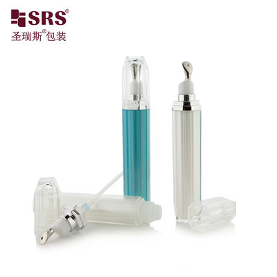 L002 15ML 20ML Paint Blue Pearl White Luxury High Quality Eye Cream Gel Metal Applicator Packaging