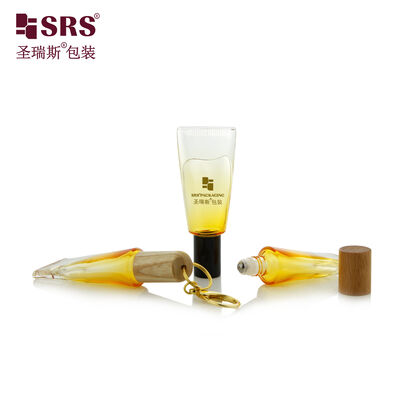 GB3 10ML Empty Tube Shape Thick Wall Glass Roller Steel Ball Essential Oil Bottle No Leakage