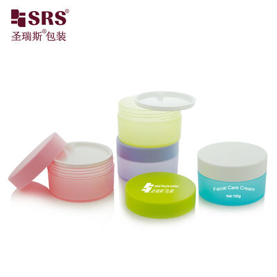 SRSQ 100g Round Shape Empty PP PCR Cosmetic Jar For Facial Cream Wholesale Customization