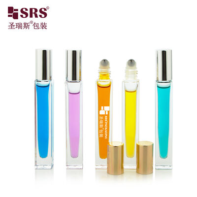 GB2 Square Luxury Leak Proof Paint Color Empty Glass Roll On Bottle For Essential Oil