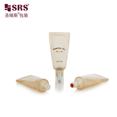 GB3 10ML Luxury Tube Unique Design Transparent Glass Painted Custom Color Roll On Steel Ball Bottle For Perfume Oil