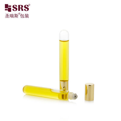 BLP 10ML Round Bottom Tube Glass Roller Bottle For Eye Oil Massage No Leakage