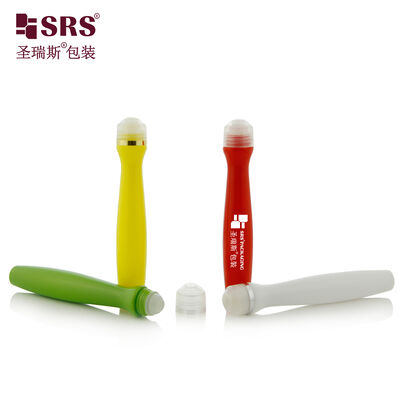 SRS8447 15ML Waist Shape PETG Eye Serum Anti-Itch Liquid Roll On Bottle Customized Color