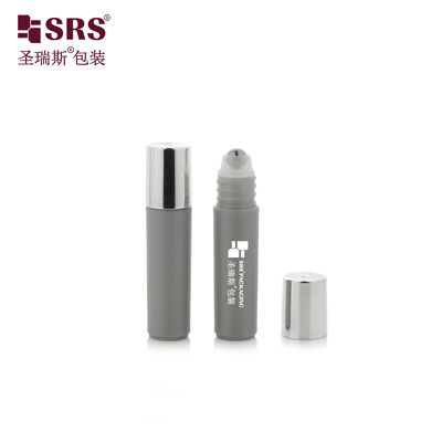 Plastic Roll On Bottle 5 ML Empty Container with Steel Ball Roller and Plastic Cap for Eye Serum and Cosmetic Packaging