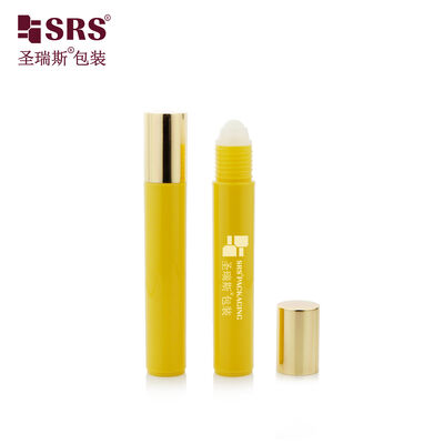 Custom 15 ML Cosmetic Plastic Roller Bottle Plastic Ball Aluminum Lid Packaging Container