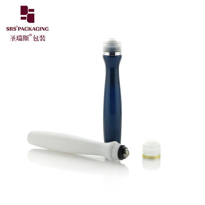15ml PETG Roll On Bottle Slim Curved Body Stainless Steel Ball for Essential Oil Aromatherapy Liquid