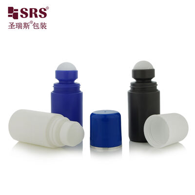 Wholesale 60ml Round Cylinder Large‑capacity Plastic Roller Bottle Empty Roll‑on Packaging