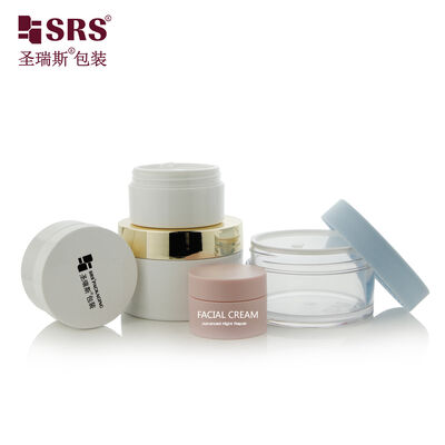 Clear PET Cosmetic Jar With Glossy Cap For Body Butter Face Mask and Eye Cream Storage