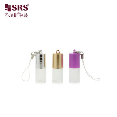 Custom PCR Plastic Roll on Bottle With Lanyard 2ml Refillable Empty Roller Bottle for Skincare Oil