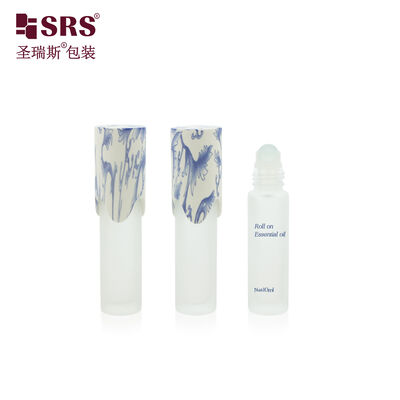 BLPY 10ML Empty Customized Color Glass Roller Bottle With Water-transfer Printing Cap
