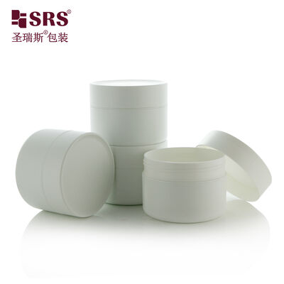 Recycled PP Double Wall Jar 200ml Custom Logo Plastic Cosmetic Jar for Skincare Cream Sample Pack