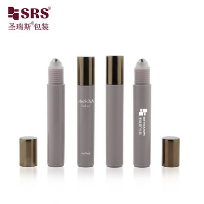 RPA 15ML Eye Serum Gel Plastic PP Roller Steel Ball Massage Roll On Bottle