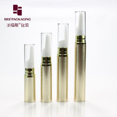 5ml 10ml 12ml 15ml Brushed Gold Aluminum Plastic Airless Nasal Spray Bottle, Vacuum Nasal Pump Bottle for Nasal Care Liquid