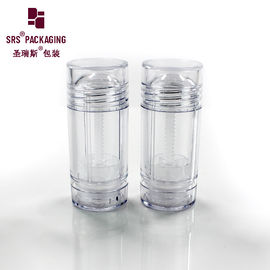 D042 round shape plastic transparent empty deodorant container
