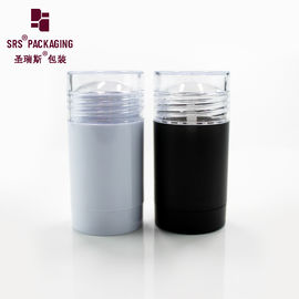 D042 clear round plastic AS stick empty deodorant packaging