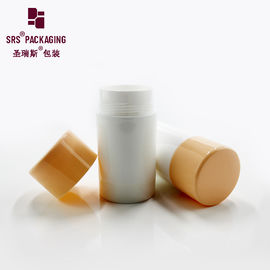 plastic injection white body with orange lid skin care stick packaging