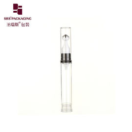 transparent white durable plastic mini travel size eye cream roller 5ml airless bottle