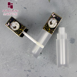 stock flower and butterfly pattern lid luxury empty lip oil tube