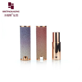 Lambskin Luxury Round Shape In Stock Empty Black Lipstick Tube