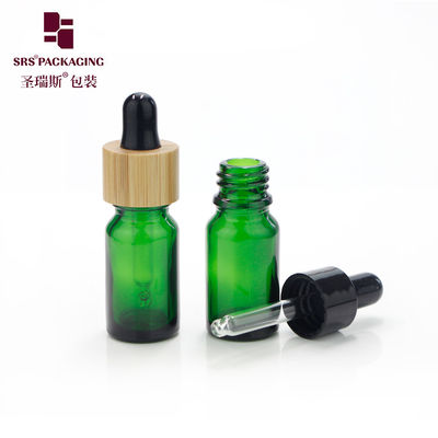 5ml in stock glass empty bamboo dropper small essential oil bottles