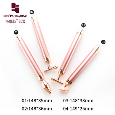 different massage head rose gold vibrating lift up face outline massager facial tools