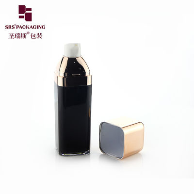 empty square shape acrylic double wall face cream airless lotion bottle